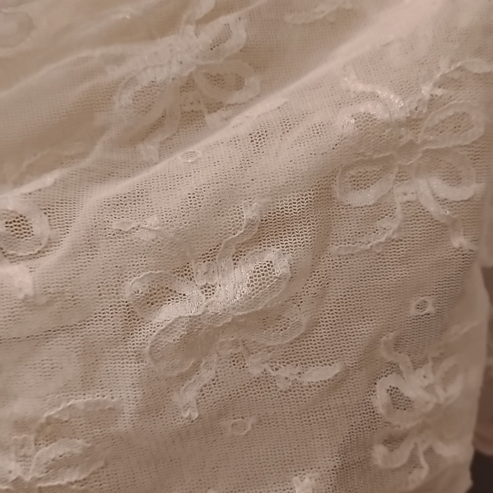 Laura Ashley Vtg Lace Scarf Ivory Romantic Feminine Wedding Elegant Victorian - Picture 3 of 7